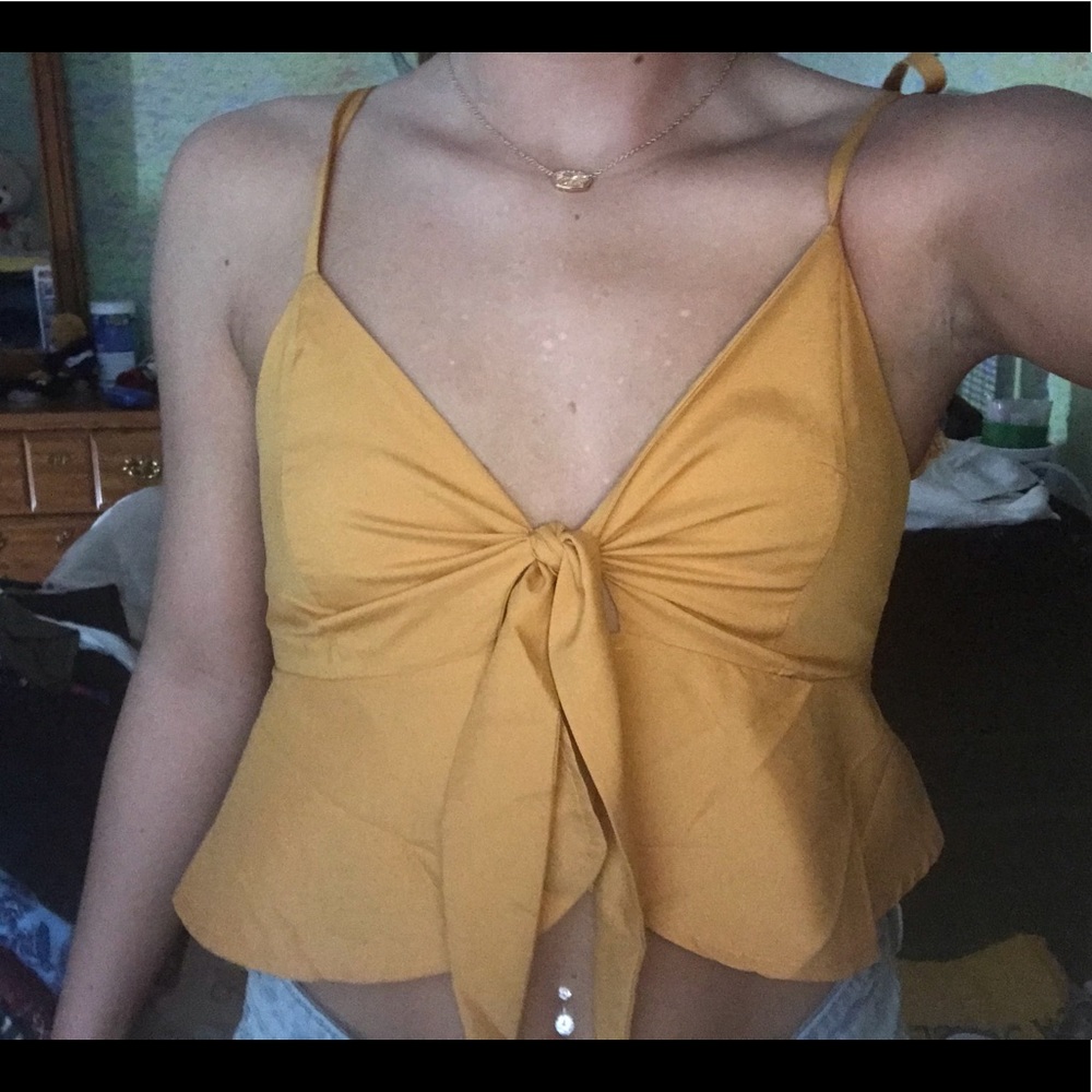 Orange/Yellow crop top tank